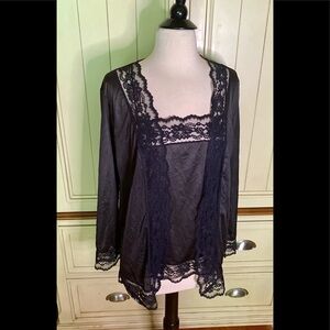 ⚜️Black satiny 3-piece set : VINTAGE⚜️